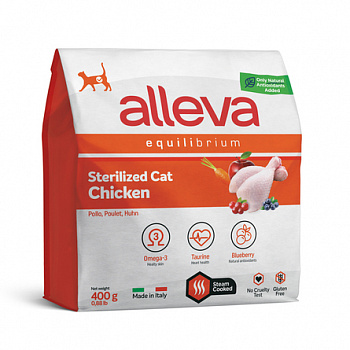 ALLEVA EQUILIBRIUM STERILIZED Сухой корм для стерилизованных кошек с Курицей