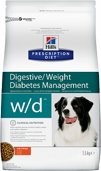 HILL'S Prescription Diet w/d Weight Diabet Сухой корм д/собак Диета (При сахарном диабете)
