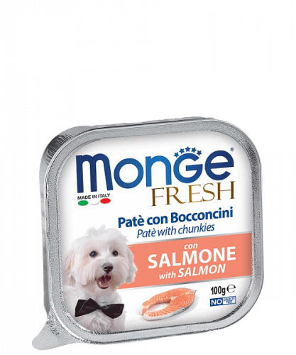 MONGE DOG Fresh Консервы д/собак с Лососем паштет 100 г