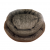 CLP Лежанка для животных овальная с бортиком Махагон S коричневая 50х43х18 см
