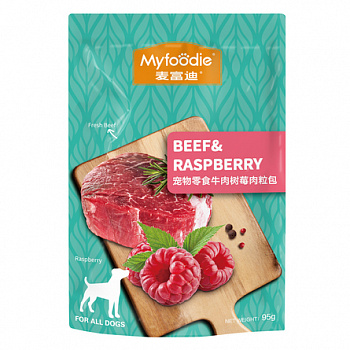 MYFOODIE DOG Пауч для собак Говядина малина 95 гр 104.2.0111
