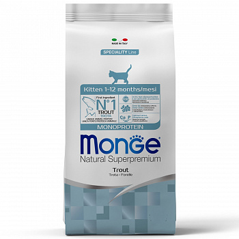 MONGE CAT Корм для котят Speciality Line MONOPROTEIN из Форели