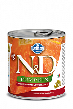 FARMINA N&D DOG Pumpkin Консервы д/собак Курица, Тыква и Гранат 285 г