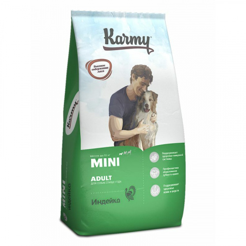 KARMY Mini Adult Сухой корм для взрослых собак мелких пород с Индейкой