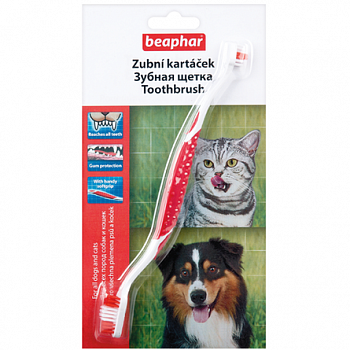 BEAPHAR Toothbrush Зубная щетка двойная для собак
