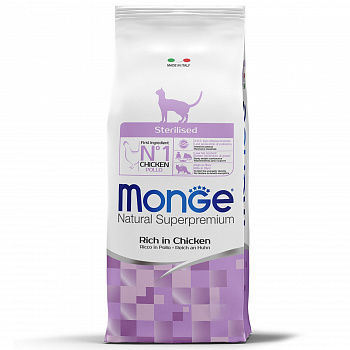 MONGE CAT Корм для кошек Daily Line STERILISED стерилизованных из Курицы