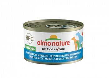 ALMO NATURE Classic HFC Skip Jack Tuna Консервы для cобак с Полосатым Тунцом и Треской