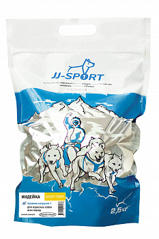 JJ-SPORT Шор-Трек Сухой корм для взрослых собак с Индейкой крупная гранула