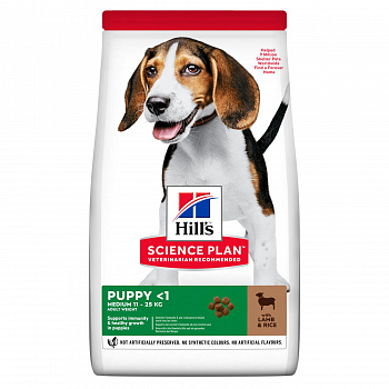 HILL'S SP Healthy Development Puppy Medium Сухой корм д/щенков Средних пород с Ягненком