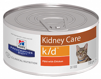 HILL'S Prescription Diet k/d Renal Консервы д/кошек Диета (Проф-ка заболевания почек) с Курицей