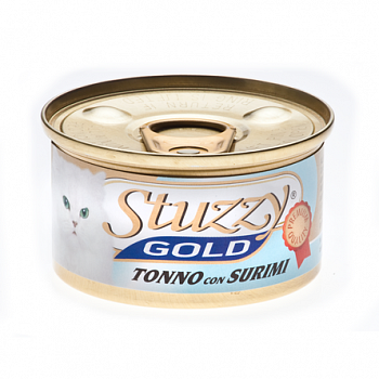STUZZY GOLD Консервы д/кошек Тунец с Крабовыми палочками в собственном соку 85 г