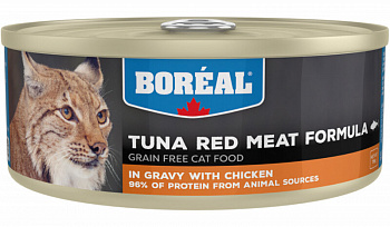 BOREAL Консервы для кошек красное мясо тунца в соусе с курицей