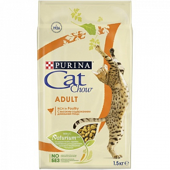 CAT CHOW Сухой корм для кошек с Домашней Птицей