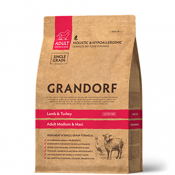 GRANDORF DOG MED&MAXI Lamb&Turkey для собак средних и  крупных пород Ягненок Индейка