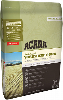 ACANA Singles Yorkshire Pork Сухой корм д/собак Чувствительное пищеварение Свинина и Тыква