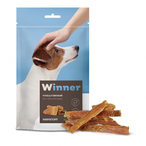WINNER Лакомство д/собак Говяжий рубец (сухое), 60 г