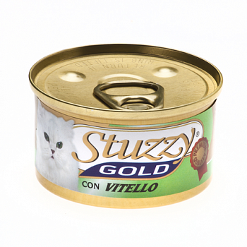 STUZZY GOLD Консервы д/кошек Мусс с Телятиной 85 г