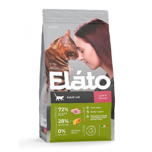ELATO Holistic корм для кошек Ягненок Оленина