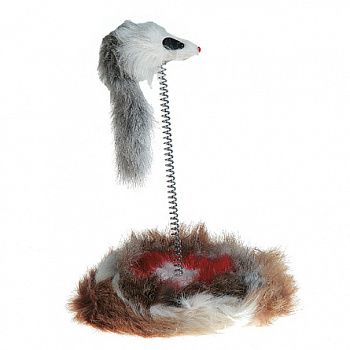 FLAMINGO Игрушка д/кошек Мышь на пружине