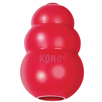 KONG CLASSIC Игрушка для собак каучук размер S, 4х7см, красный