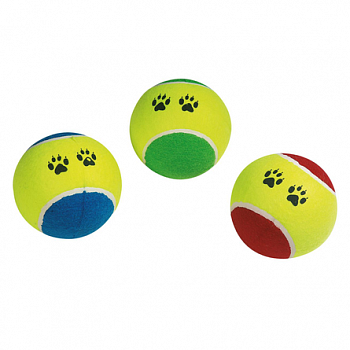 FLAMINGO Kong Игрушка д/собак Мяч теннисный с лапкой 9,5 см