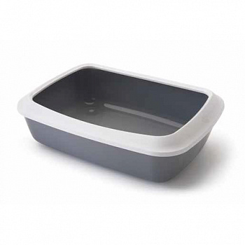 SAVIC Туалет д/кошек Iriz с насадкой, серый 50х37х14 см