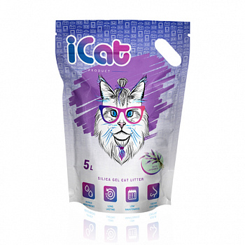 iCAT Lavander Наполнитель Силикагелевый с Ароматом Лаванды 5 л