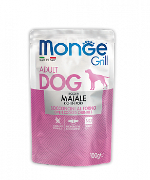 MONGE DOG Grill Паучи д/собак со Свининой 100 г