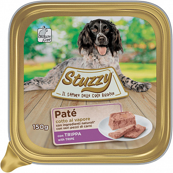 STUZZY PATE Консервы д/собак паштет с кусочками мяса с Рубцом 150 г