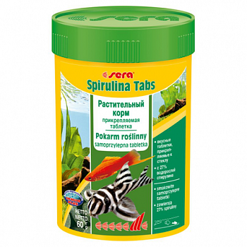 SERA SPIRULINA TABS Таблетированный корм для рыб 100 мл (60 г)