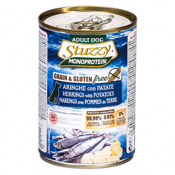 STUZZY MONOPROTEIN Консервы д/собак Сельдь с Картофелем 400 г