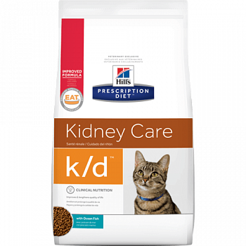 HILL'S Prescription Diet k/d Renal Сухой корм д/кошек Диета (Проф-ка заболевания почек) Тунец