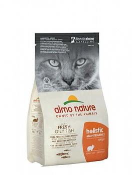 ALMO NATURE Holistic Adult Cat Сухой корм для кошек с Жирной Рыбой и Коричневым Рисом