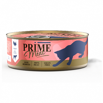 PRIME MEAT Консервы для кошек Индейка с телятиной филе в желе ж/б 100 гр*12 шт