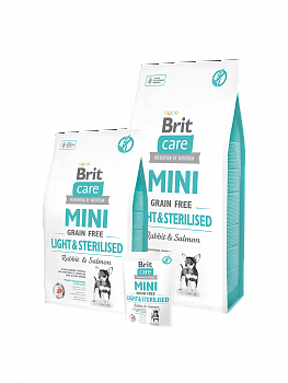 BRIT Care GF Mini Light&Sterilised Беззерновой cухой корм д/стерилизованных собак мини пород
