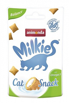 ANIMONDA Milkies Balance Лакомство д/кошек Хрустящие подушечки для поддержания активности