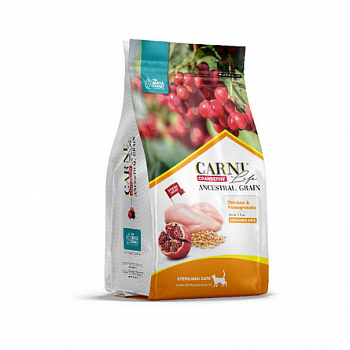 CARNI LIFE Корм для кошек Sterilised стерилизованных Курица гранат клюква