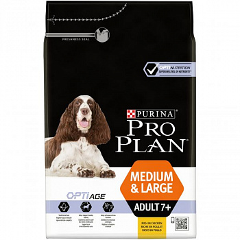 PURINA Pro Plan Senior 7+ Сухой корм д/пожилых собак средних и крупных пород Курица