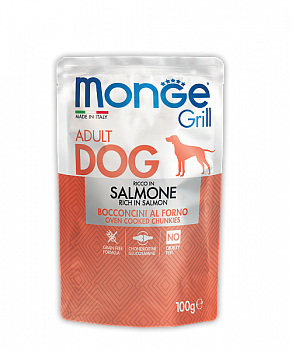 MONGE DOG Grill Паучи д/собак с Лососем 100 г