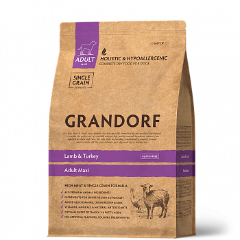 GRANDORF DOG MAXI Lamb&Turkey для собак крупных пород Ягненок Индейка