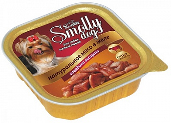 ЗООГУРМАН Smolly Dog Консервы для собак мелких пород с Говядиной Ассорти 100 г