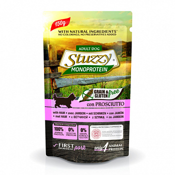 STUZZY MONOPROTEIN Пауч д/собак с Ветчиной 150 г