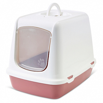 SAVIC Туалет-домик д/кошек Oscar, розовый Earth Collection 50х37х39 см