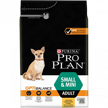PURINA Pro Plan Small&Mini Adult Сухой корм д/собак мелких и карл пород Курица и рис