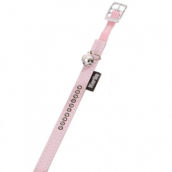KARLIE-FLAMINGO Ошейник для кошек с колокольчиком, розовый, 30 см