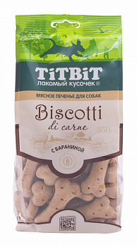 TiTBiT Лакомство для собак Печенье Biscotti с Бараниной 350 г