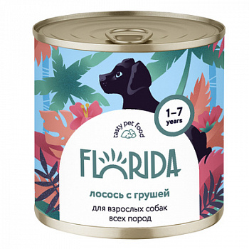 FLORIDA Консервы для собак с Лососем и Грушей