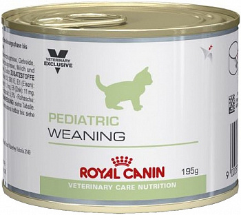 ROYAL CANIN Pediatric Weaning Консервы д/котят до 4 мес и лактирующик кошек Диета 195г