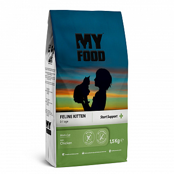 Myfood корм для котят Kitten Multi-Cat with с Курицей