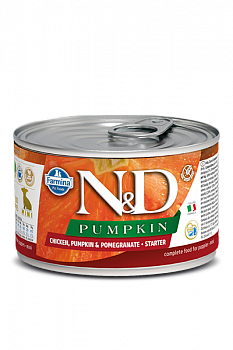 FARMINA N&D Pumpkin Starter Mini Консервы д/щенков мини пород Курица, Гранат и Тыква 140 г